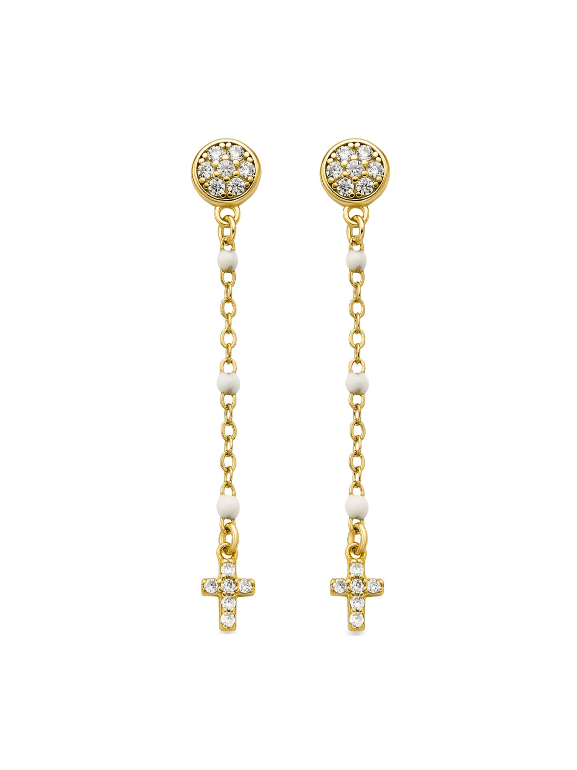 Luxenter Ohrringe 'Senai'‌‌‌‌‌‌‌‌ in Gold: Vorderseite