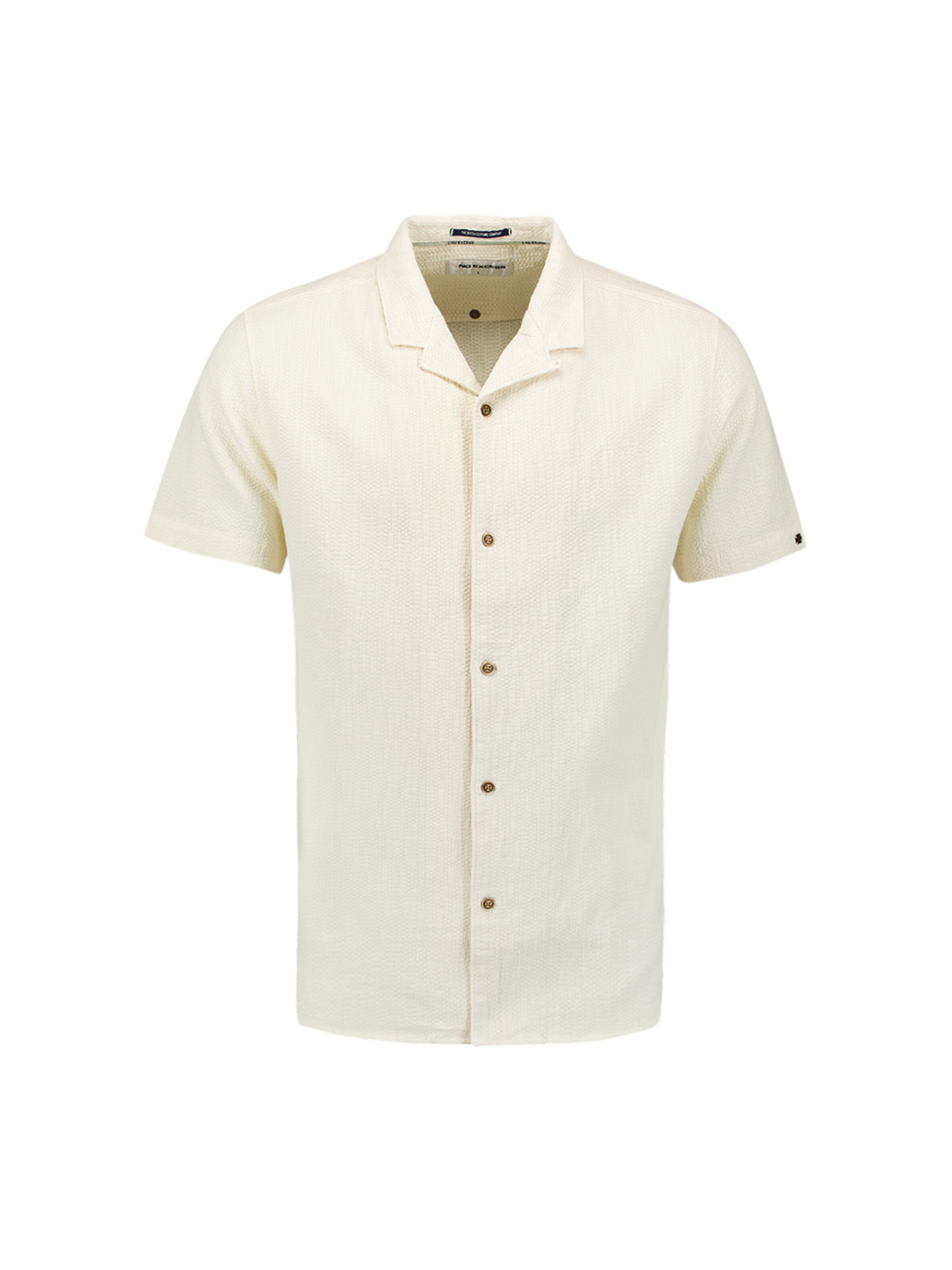 No Excess Regular Fit Hemd in Weiß: Vorderseite