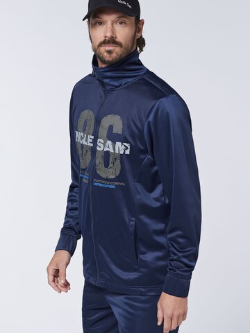 UNCLE SAM Sweatjacke in Blau