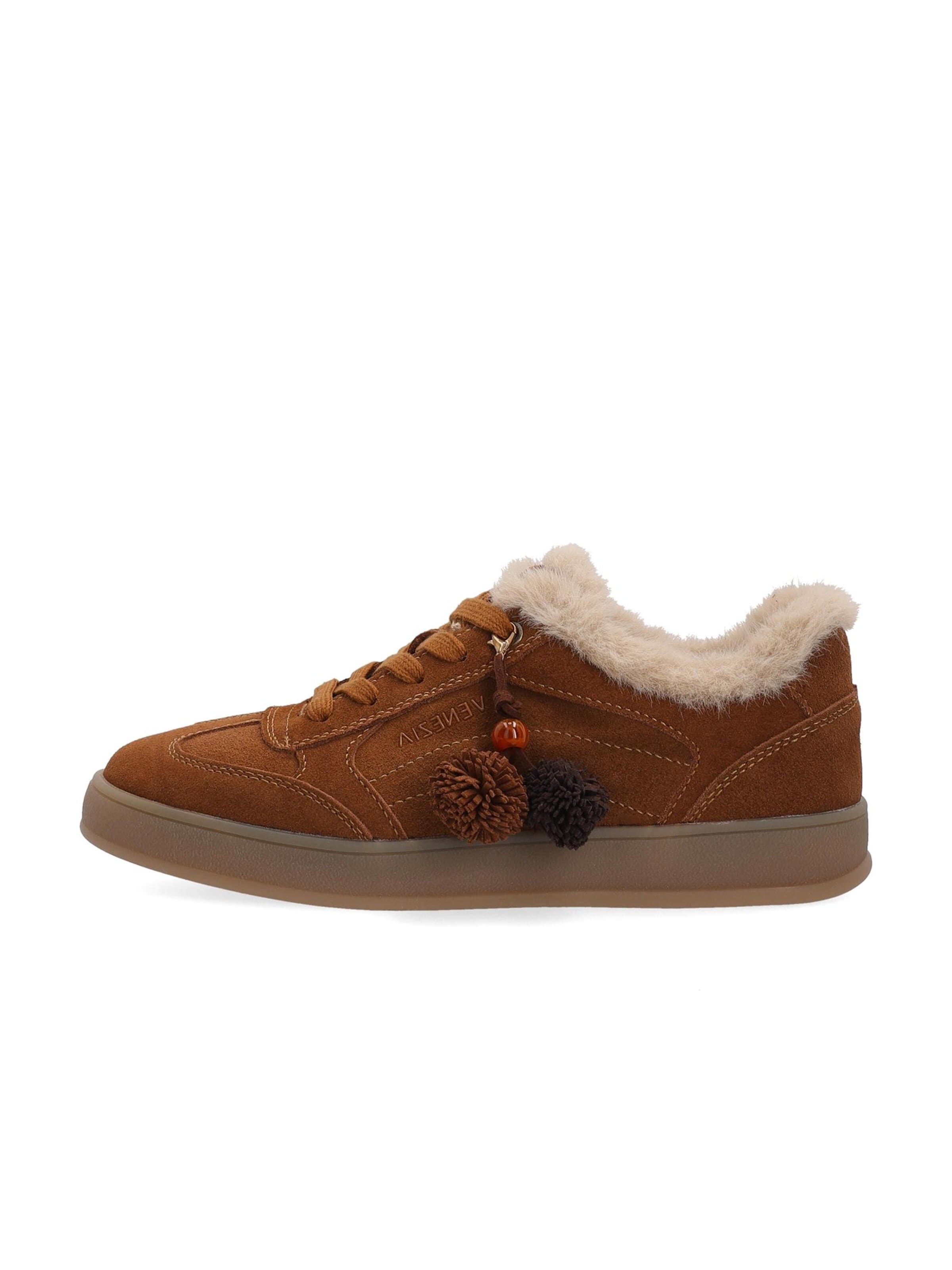 VENEZIA Platform trainers in Brown: front