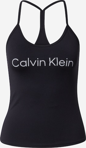 Calvin Klein Sport Sports Top in Black: front