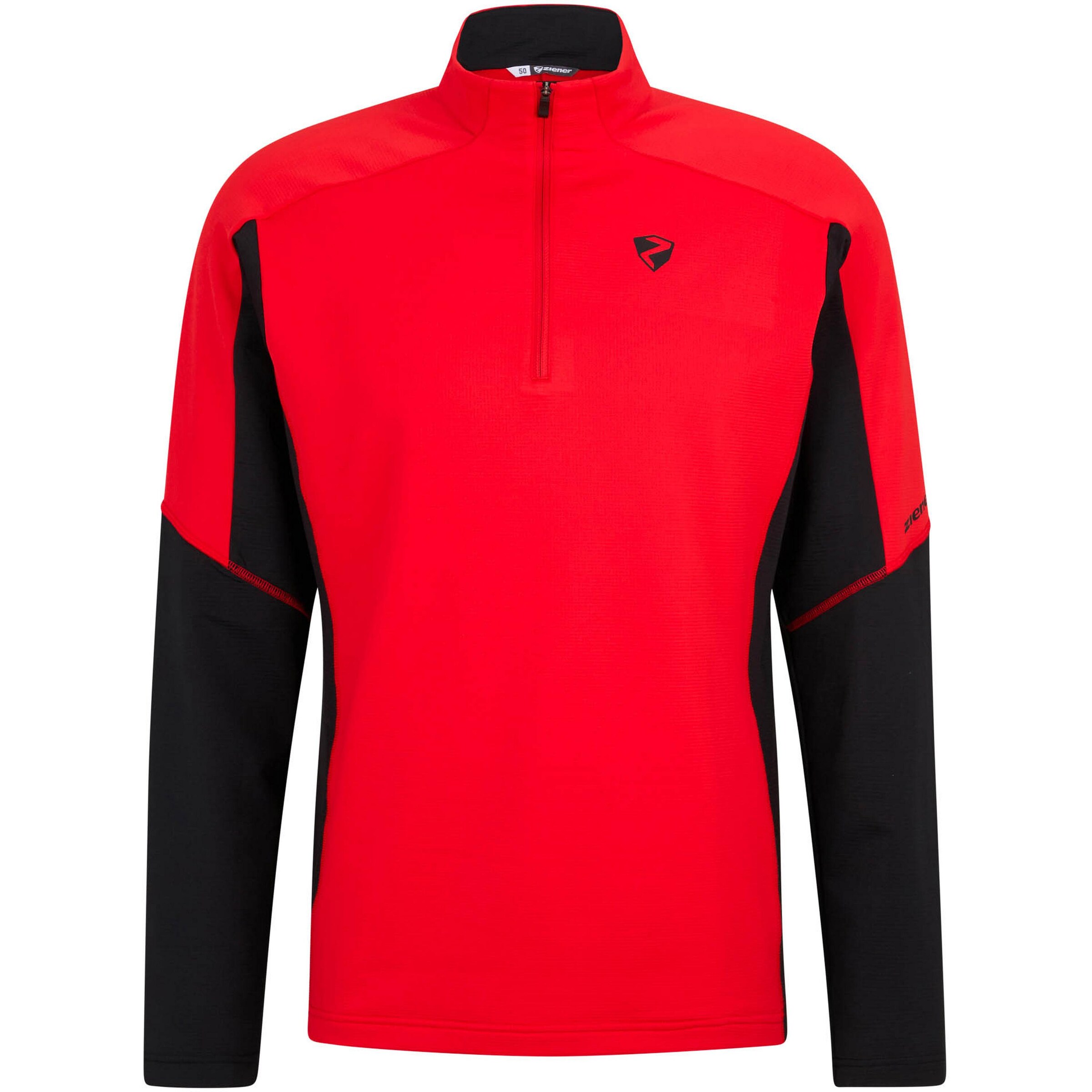 ZIENER Athletic Sweatshirt 'JIROTO-Z' in Red / Black, Item view