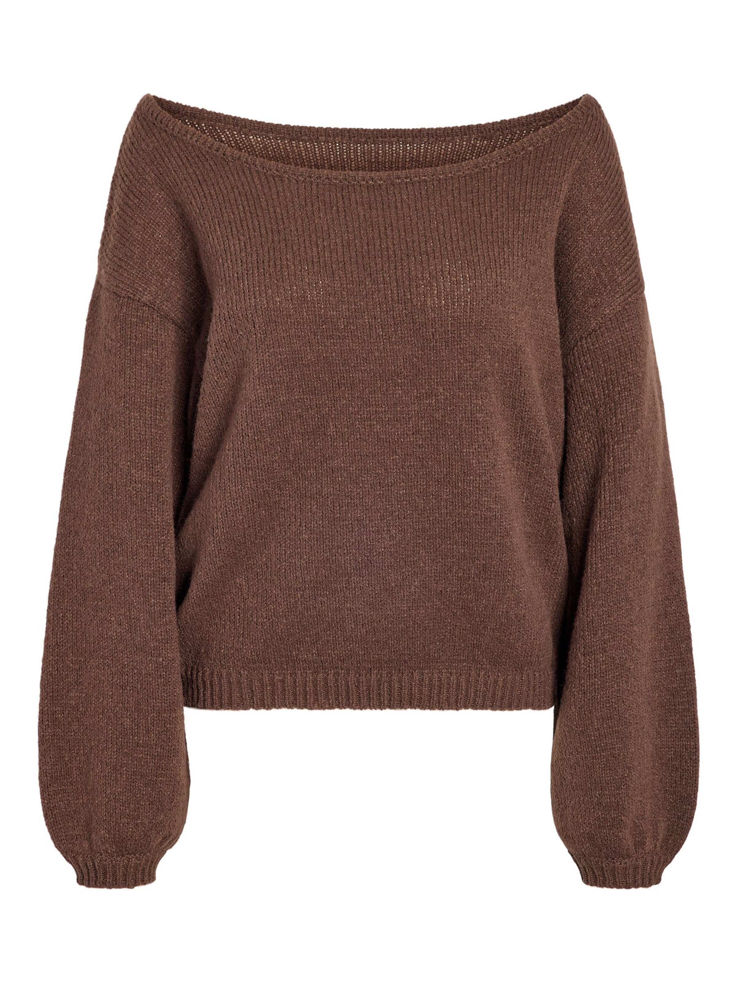 Pull-over 'NMBellis' Noisy may en marron : devant