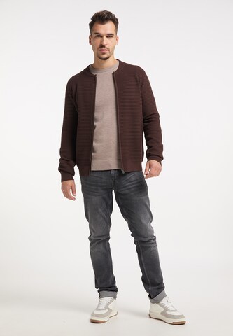 RAIDO Knit Cardigan in Brown