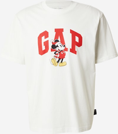 GAP Majica 'V-DIS x GAP' u svijetložuta / crvena / crna / bijela, Pregled proizvoda