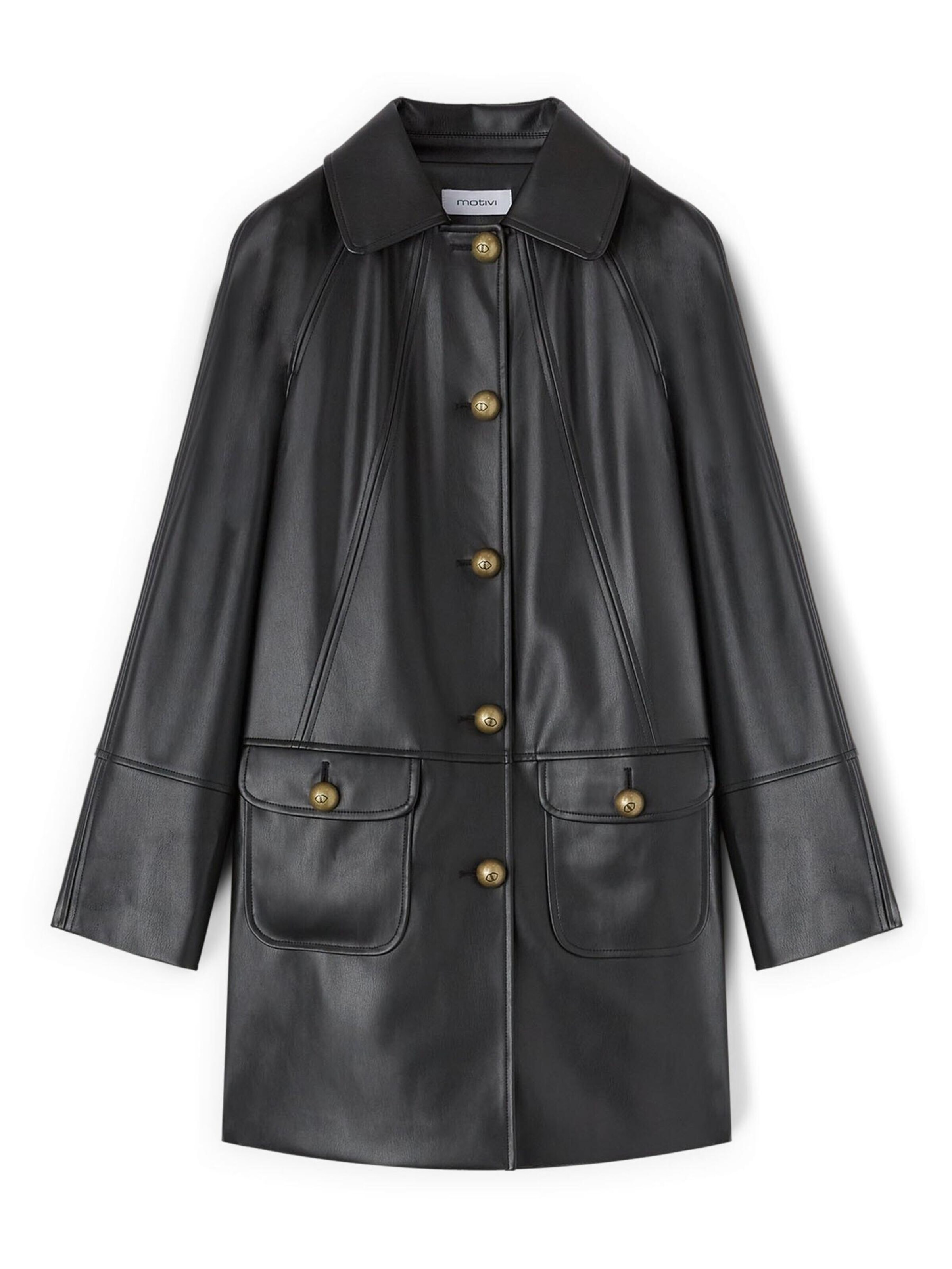 MOTIVI Winter Coat in XXS in Black, Item view