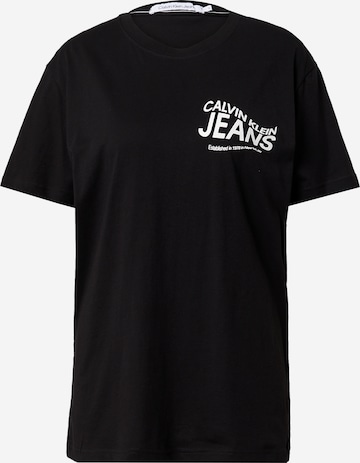 Calvin Klein Jeans Majica 'Future Motion' | črna barva: sprednja stran