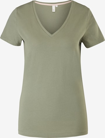 QS Shirt in Groen: voorkant