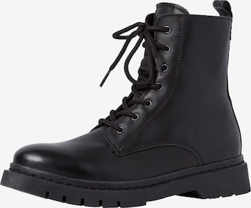 TAMARIS Lace-Up Ankle Boots in Black: front