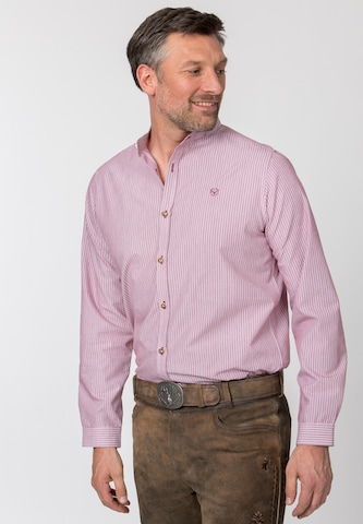 STOCKERPOINT Regular fit Traditional button up shirt 'Frederik' in Red: front
