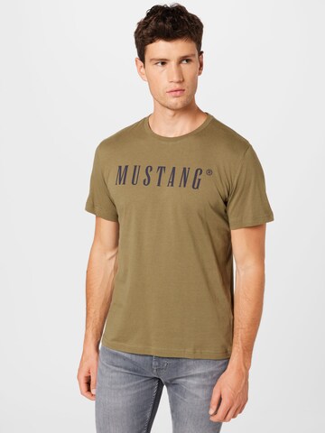 MUSTANG Shirt 'Alex' in Groen: voorkant