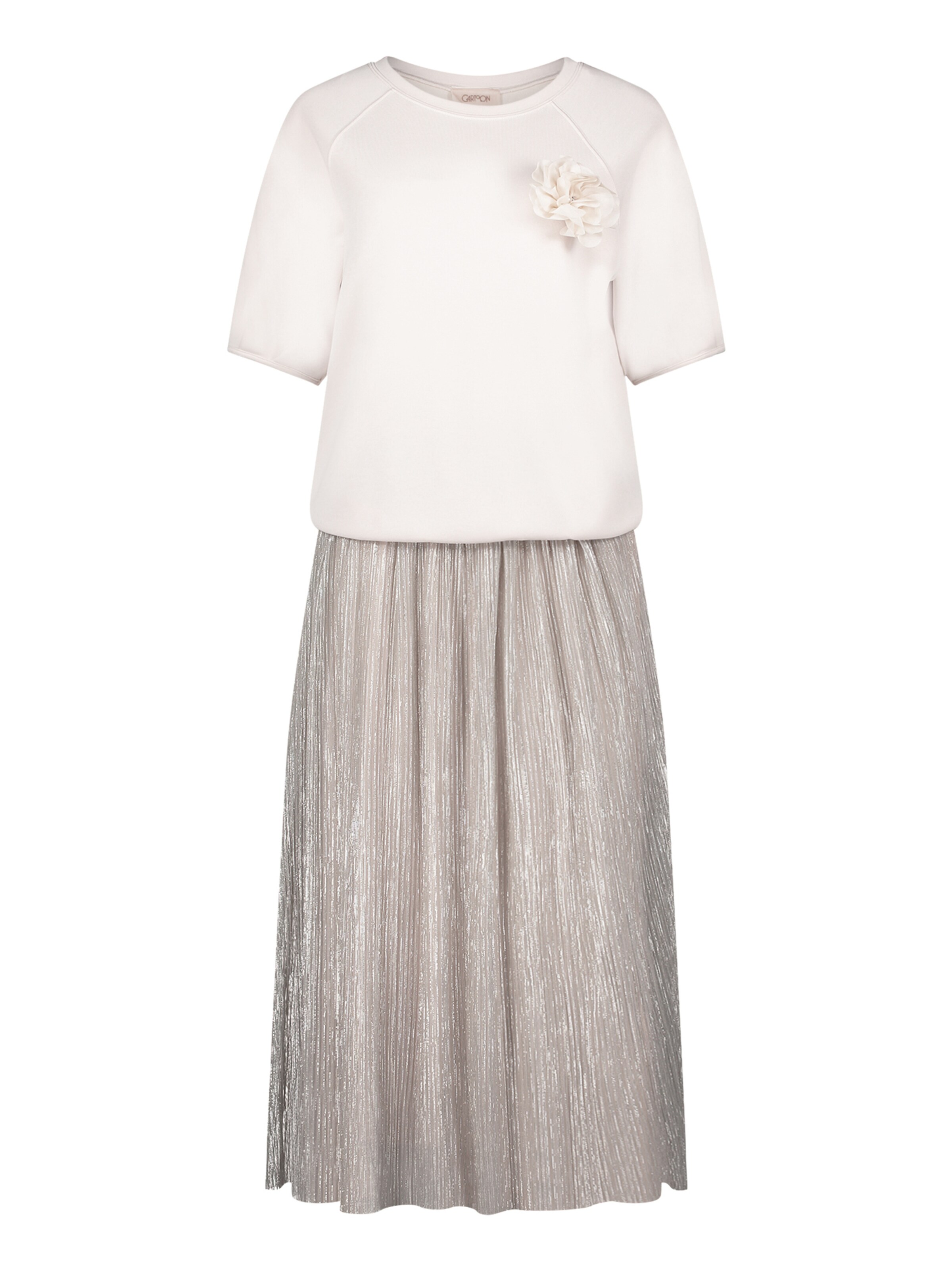 Cartoon Midikleid 2er Set in Silber: Vorderseite