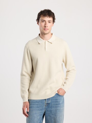 Pull-over America Today en beige : devant