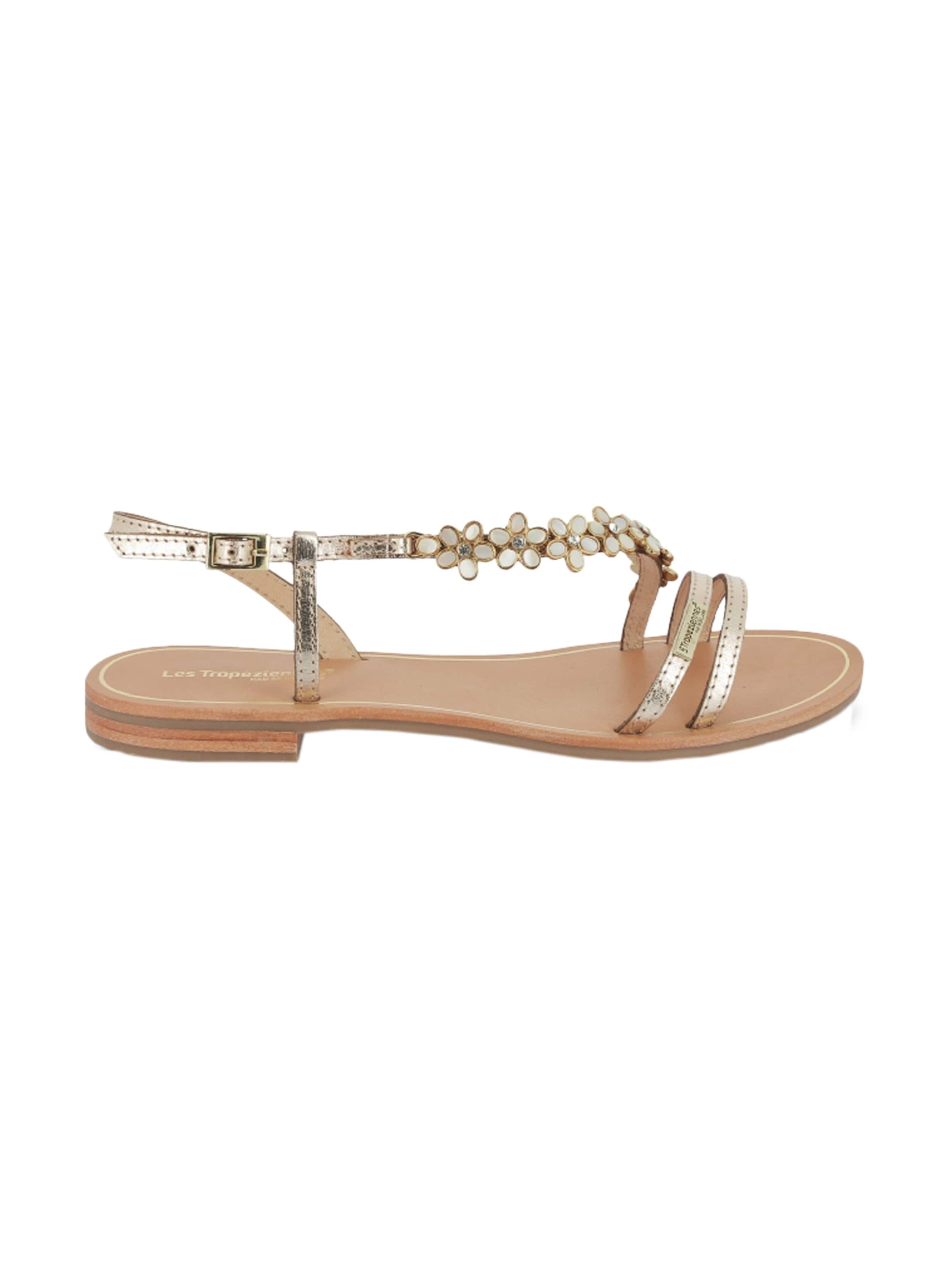 Les Tropéziennes Sandal 'Flache Ledersandale Hofella' in Gold