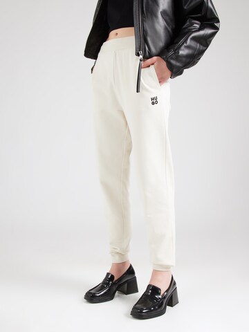 HUGO Tapered Broek 'Nelfinia' in Wit: voorkant