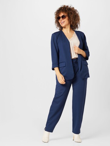 Fransa Curve Blazer 'STRETCH' i blå