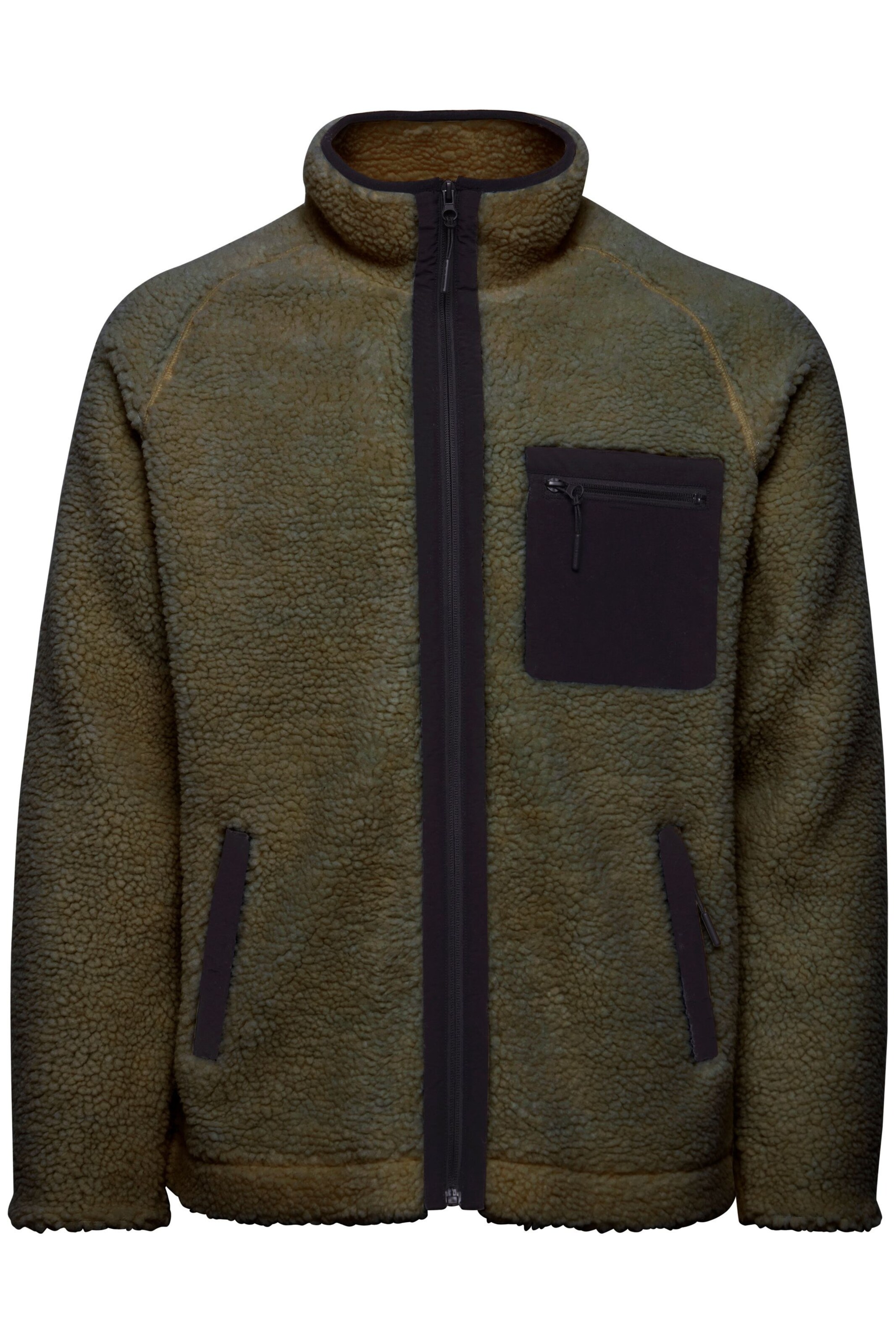INDICODE JEANS Fleece jacket 'Trodie' in Green: front