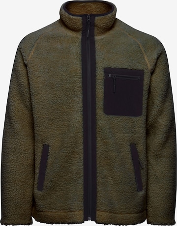 INDICODE JEANS - Chaqueta polar 'Trodie' en verde: frente