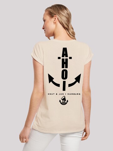 F4NT4STIC Shirt 'Ahoi Anker Knut & Jan Hamburg' in Beige