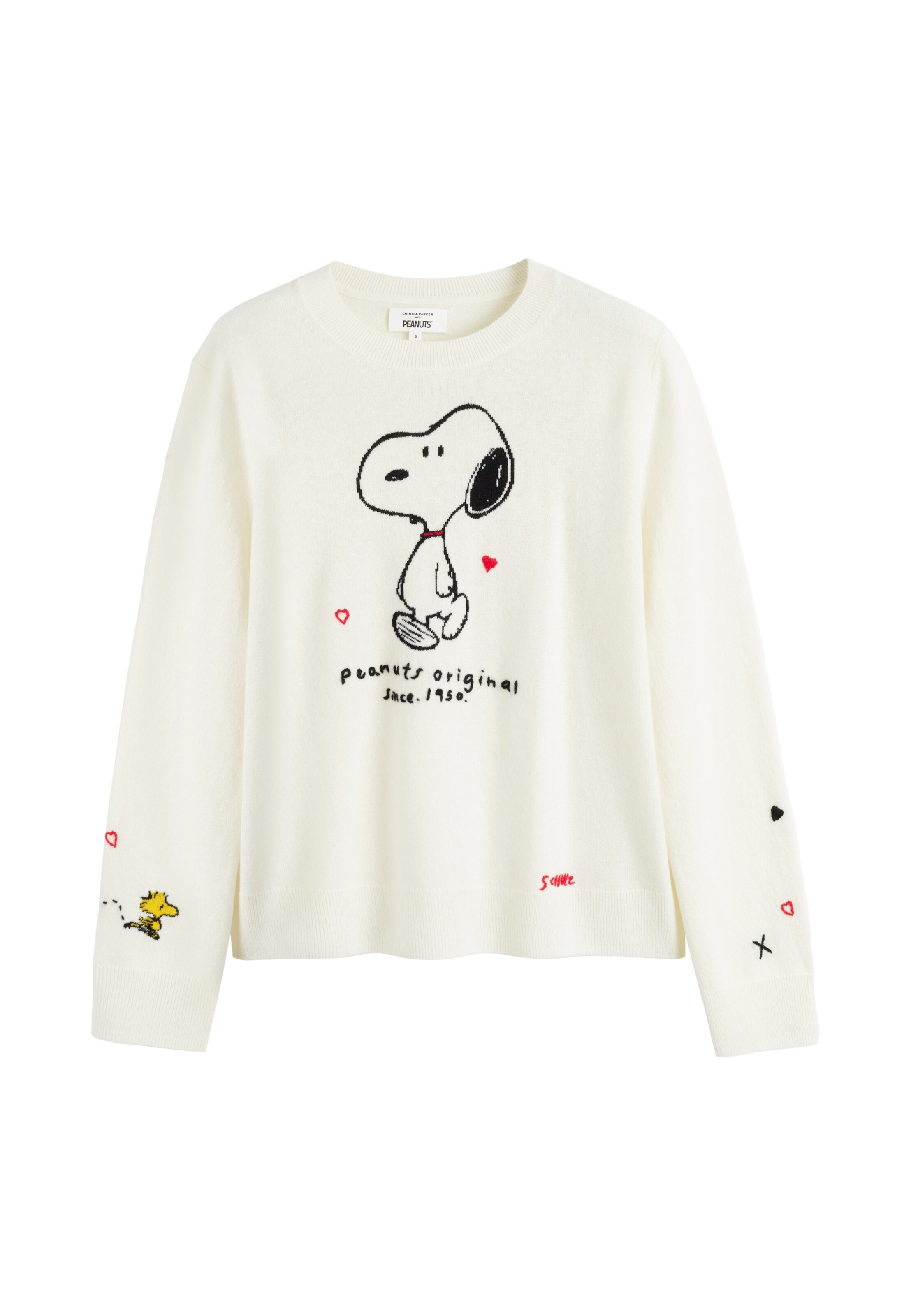 Chinti & Parker Svetr 'Snoopy Original' – béžová: přední strana