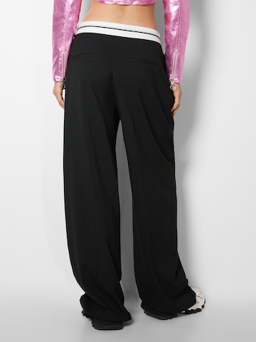 Bershka Regular Trousers in Black