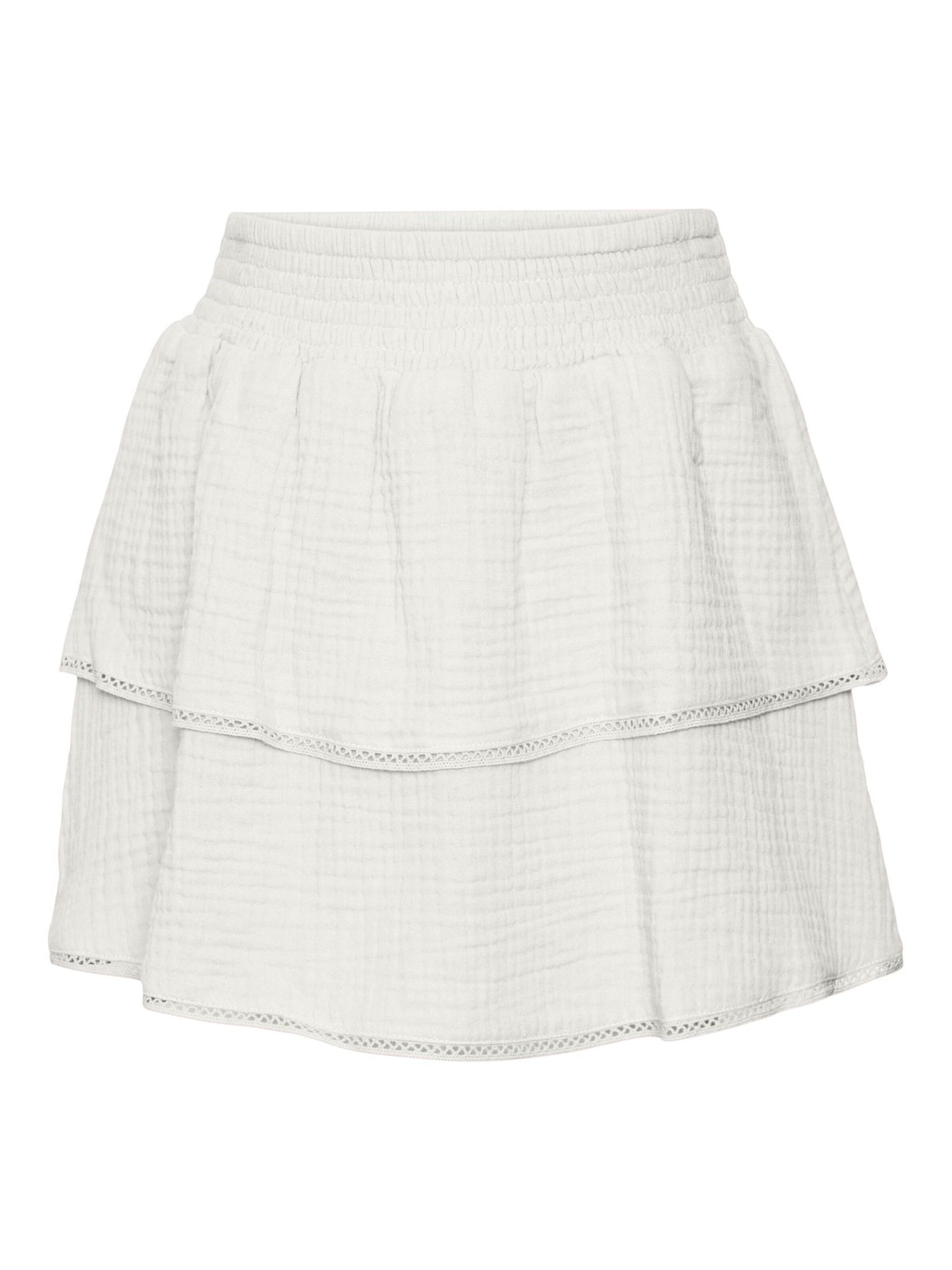 Vero Moda Girl - Falda 'VMNatali' en blanco: frente