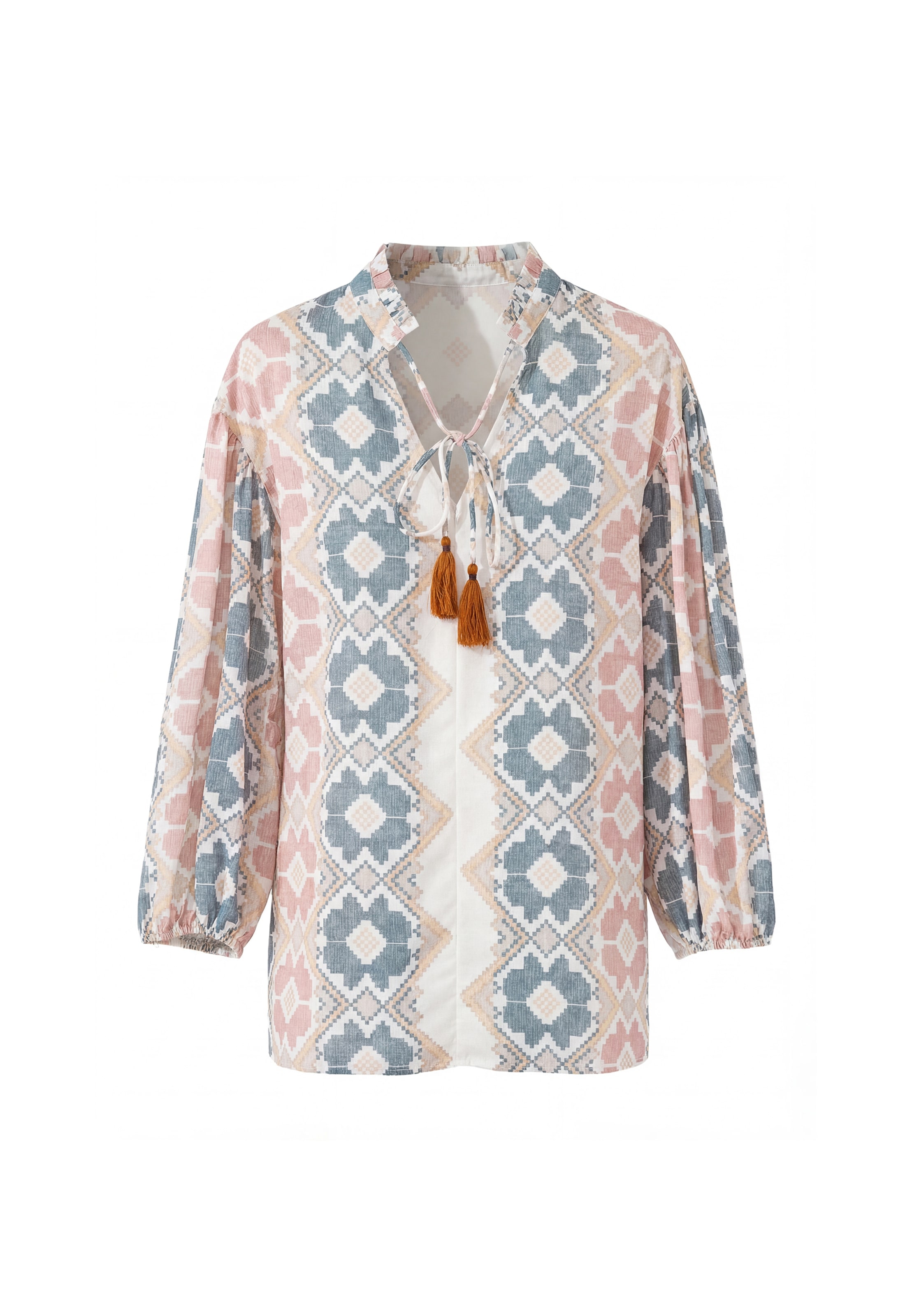 Usha - Blusa en gris: frente