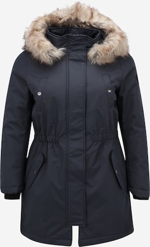 ONLY Carmakoma Winterparka 'Irena' in Blauw: voorkant