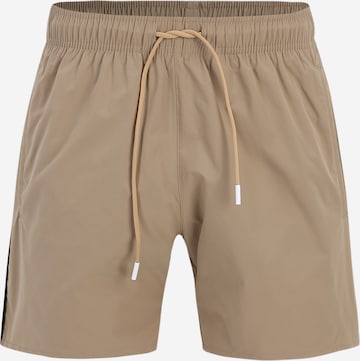 BOSS Black Swimming shorts 'Iconic' in Brown: front