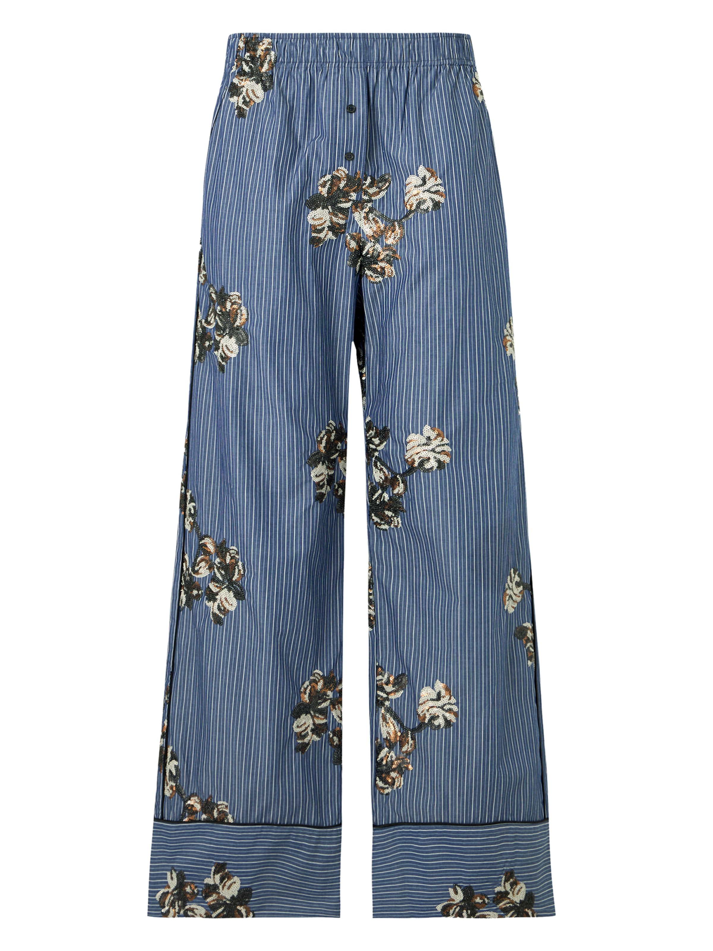 Munthe - Loosefit Pantalón 'NIKITA' en azul: frente