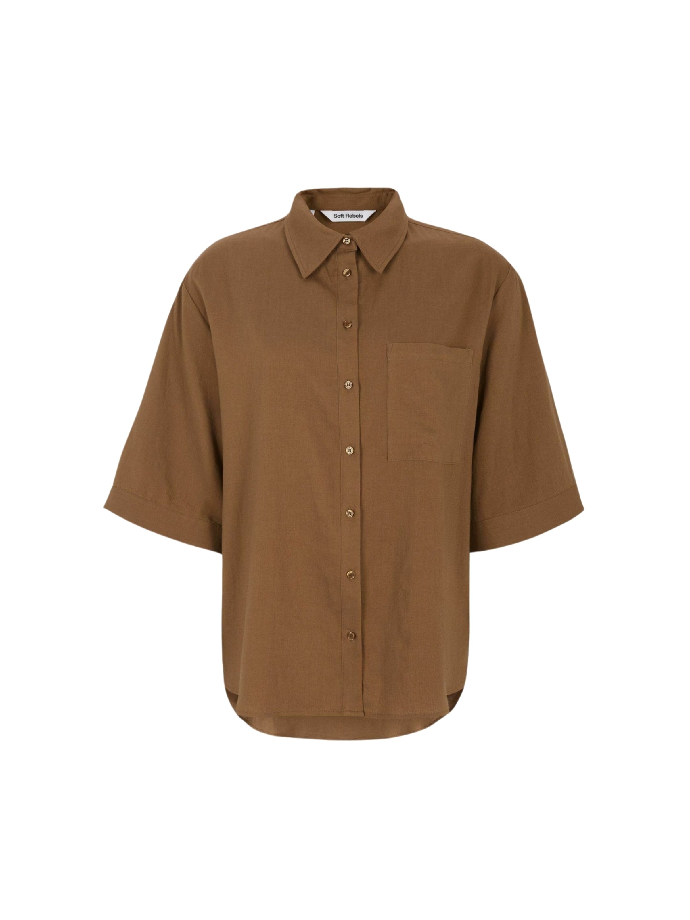 Soft Rebels Shirt ' SRYindi ' in Brown: front