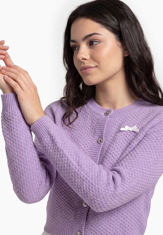 MYMO Knit Cardigan in Purple