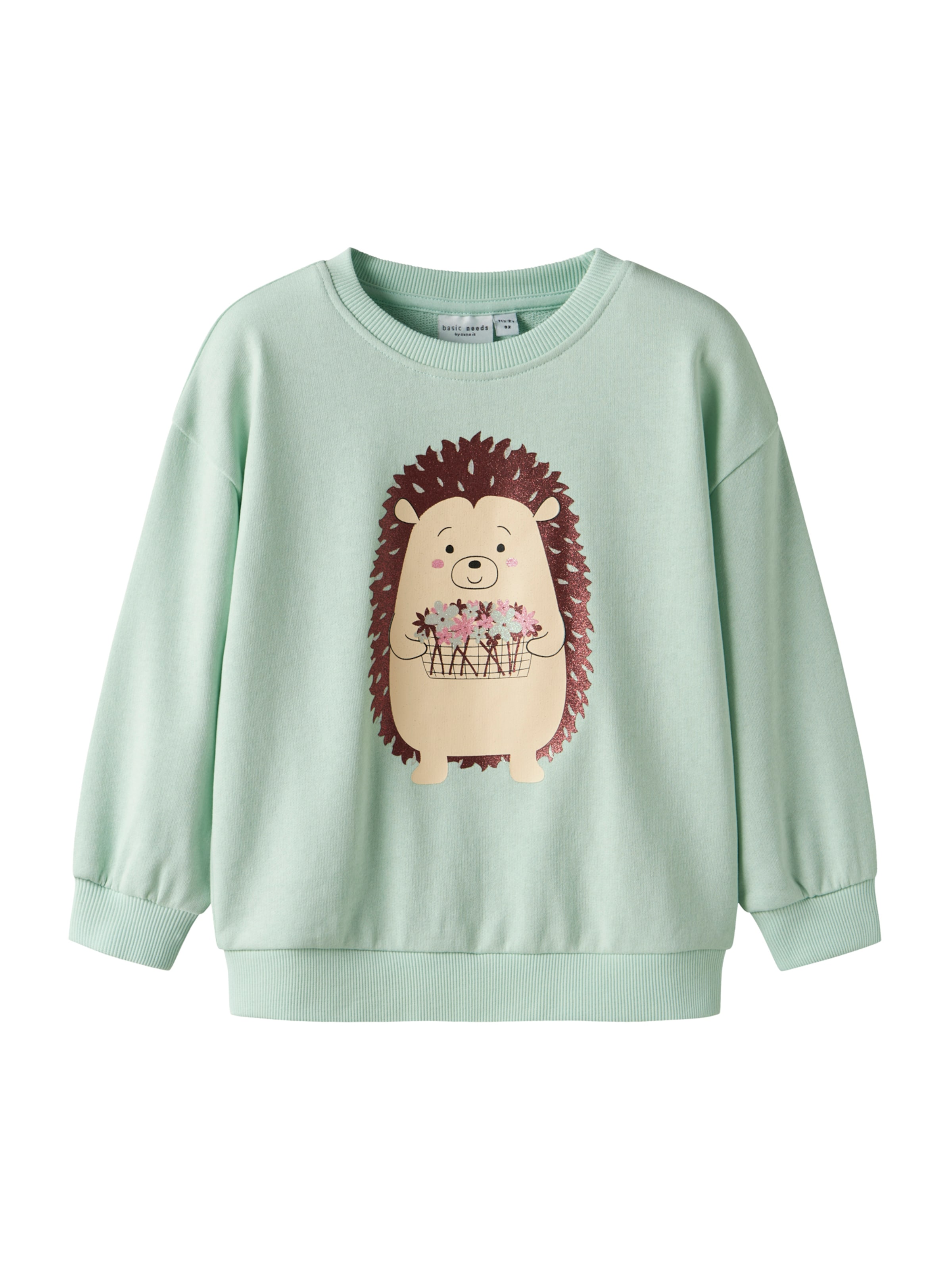 NAME IT Mikina 'NMFVALONA' – zelená: přední strana