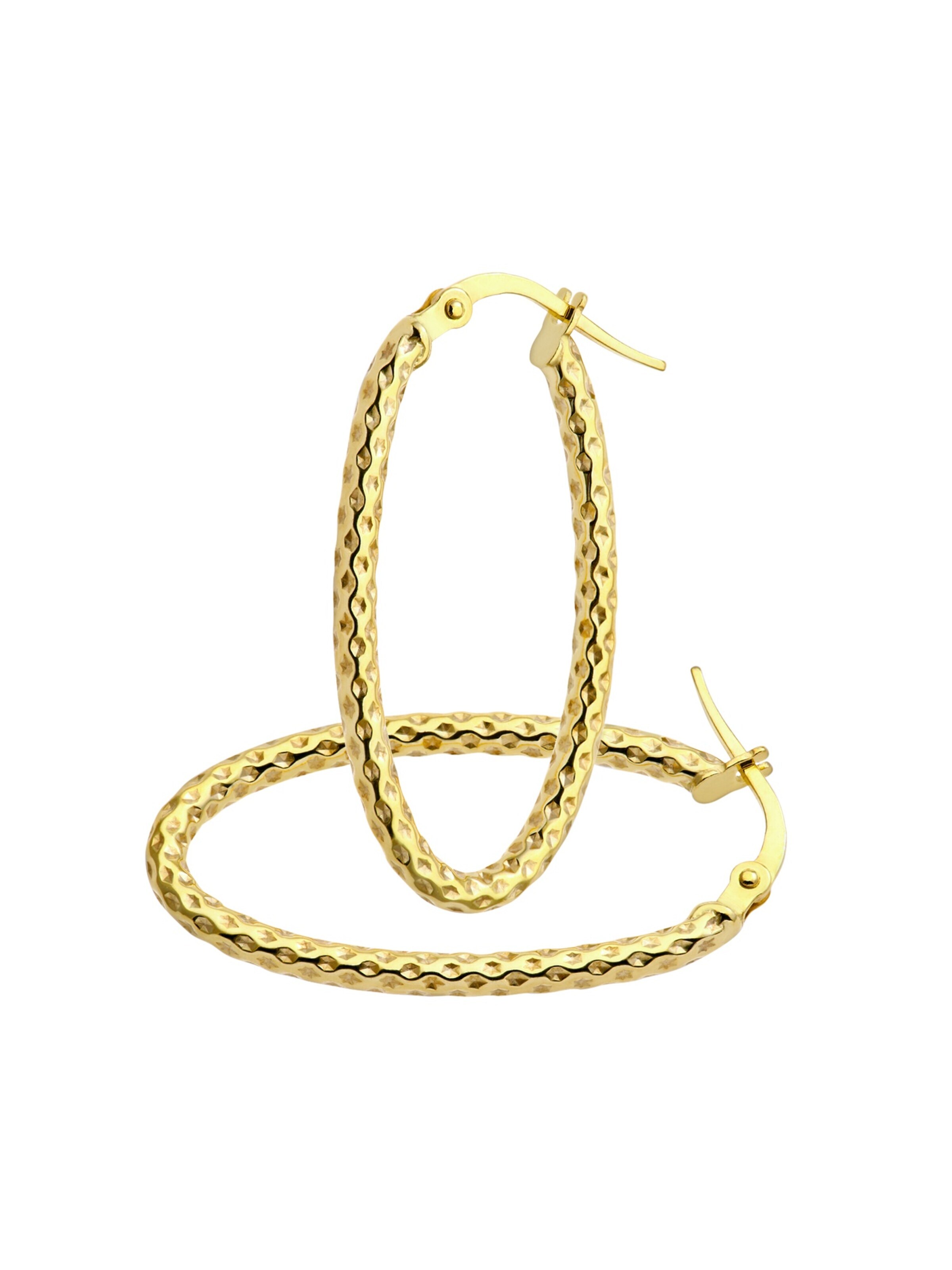 Boucles d'oreilles Vanlere en or : devant