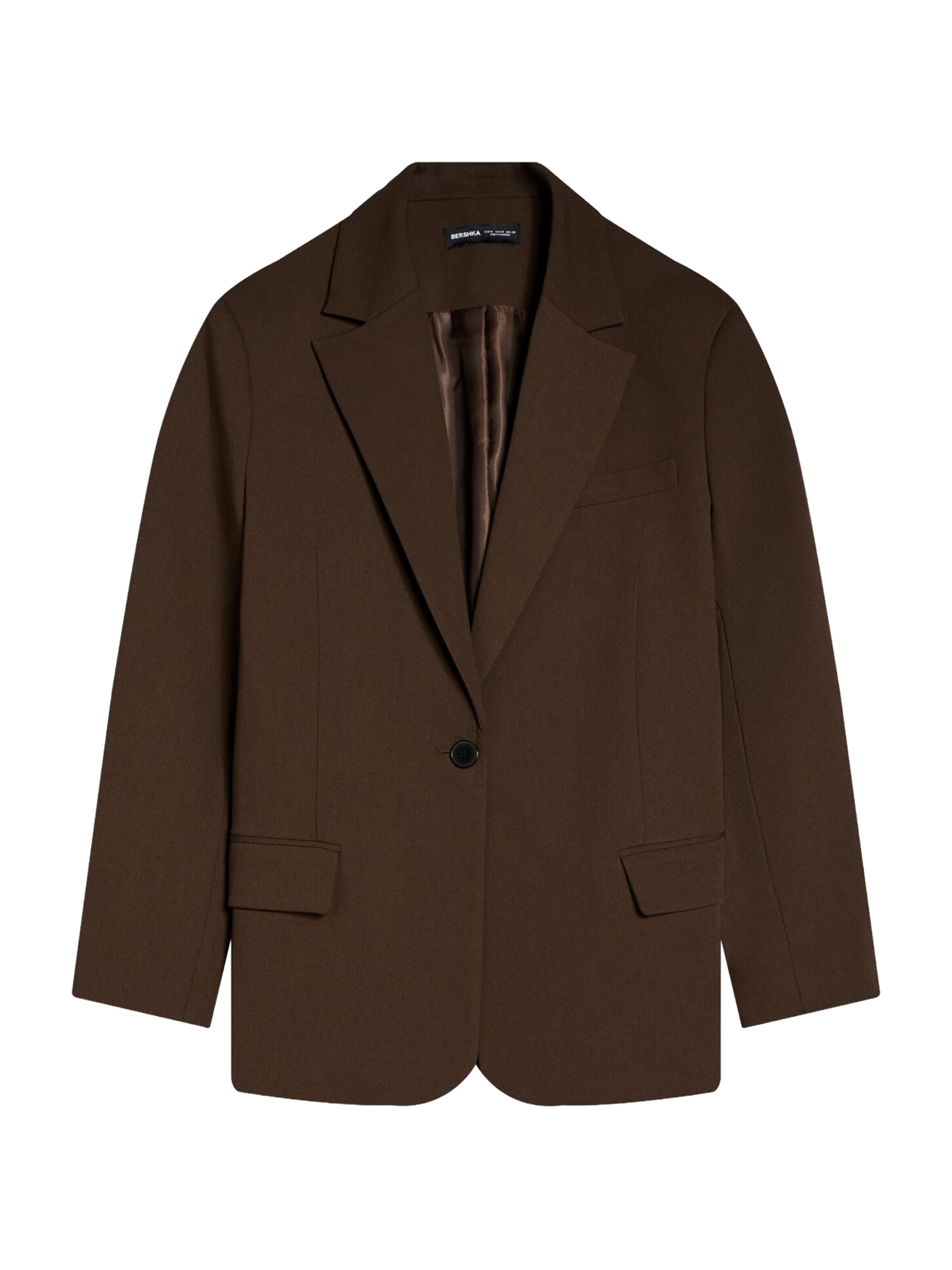Bershka Blazer | temno rjava barva, Prikaz izdelka