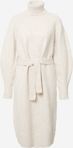 Robes en maille Warehouse en beige : devant