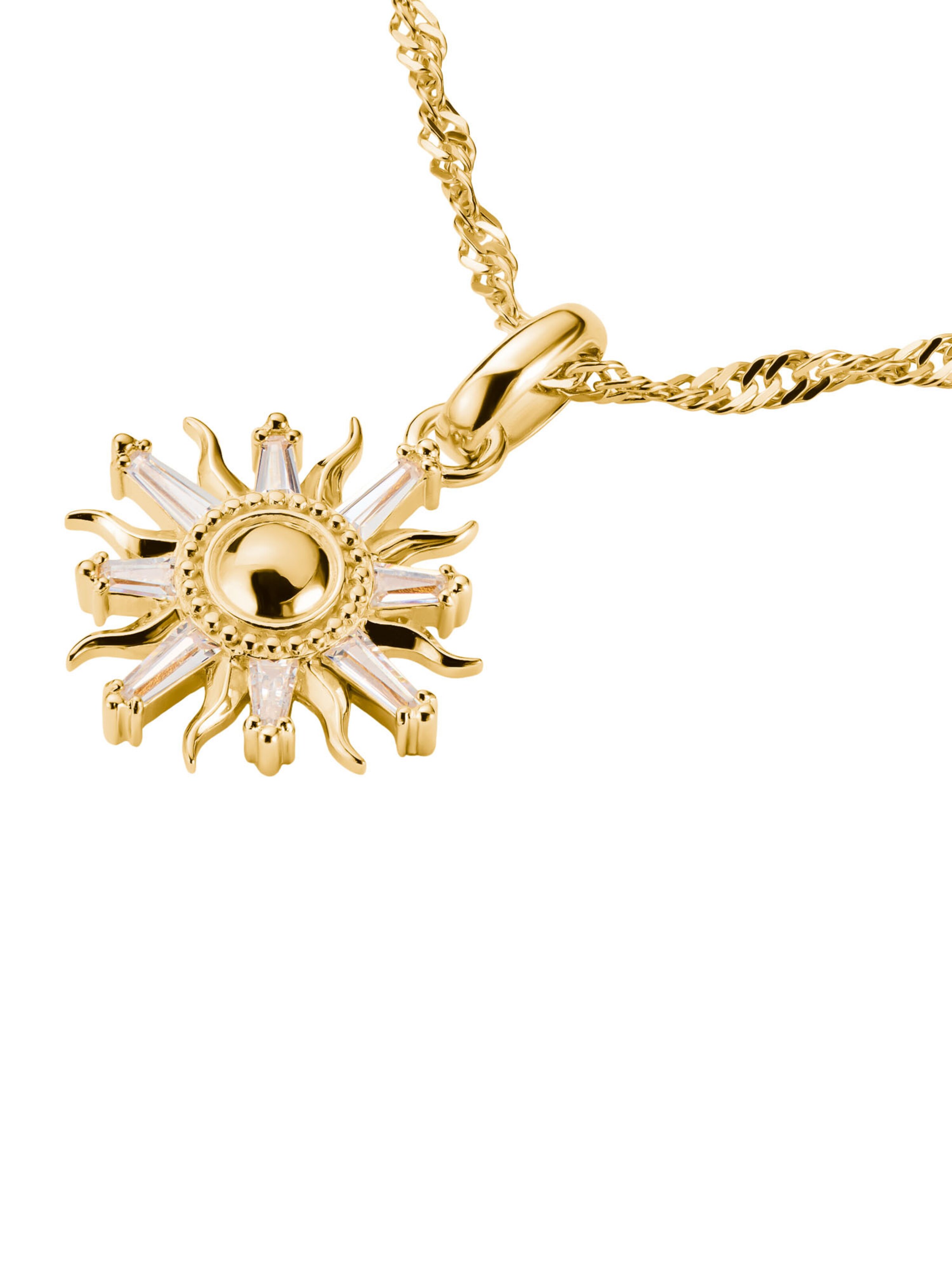 Thomas Sabo Pendant 'Sonne mit Steinen' in Gold