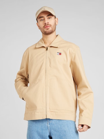 Tommy Jeans - Chaqueta de entretiempo en beige: frente