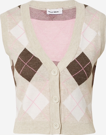 Tally Weijl Knitted Vest in Beige: front