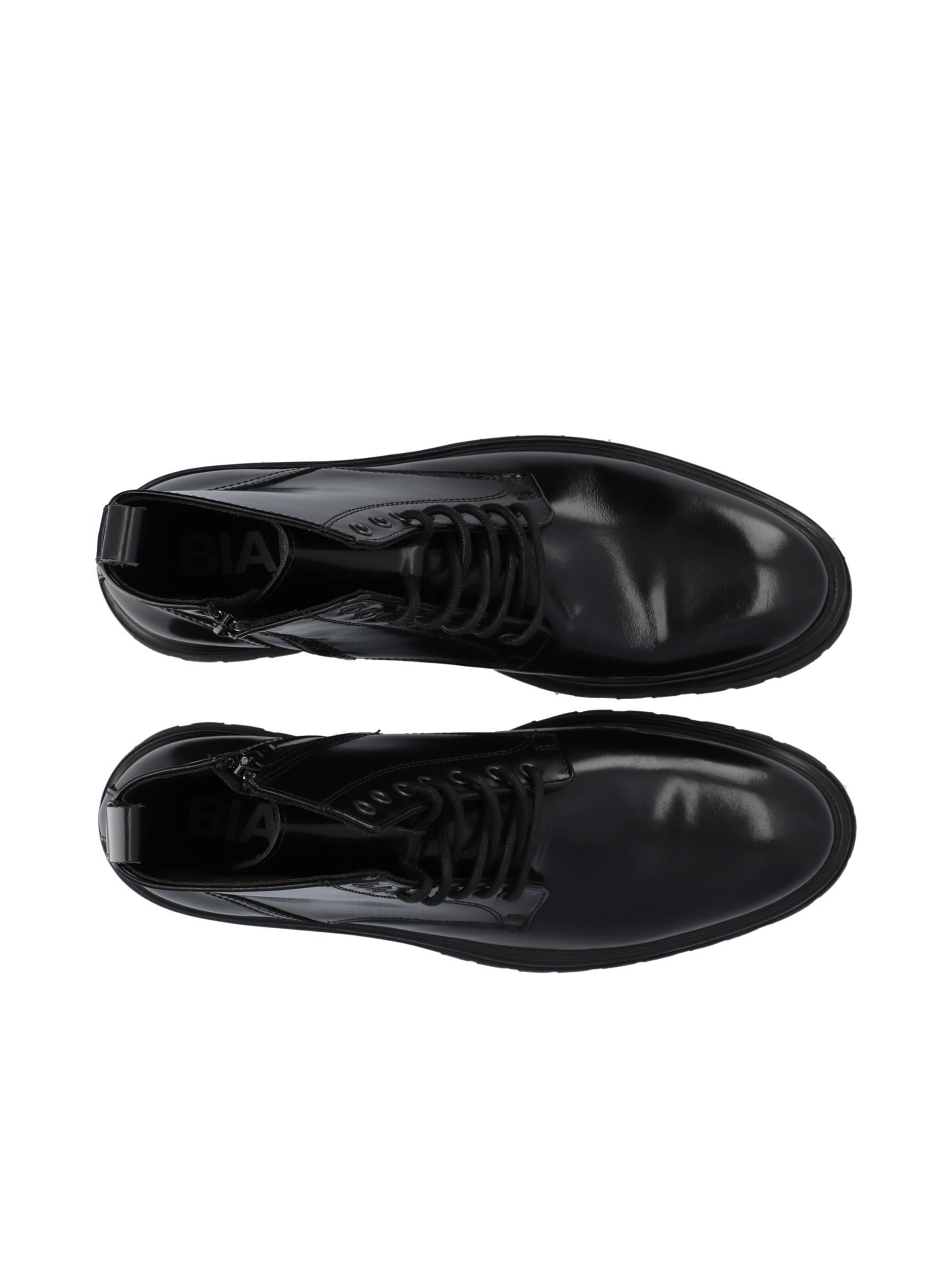 Bianco Lace-Up Boots in Black