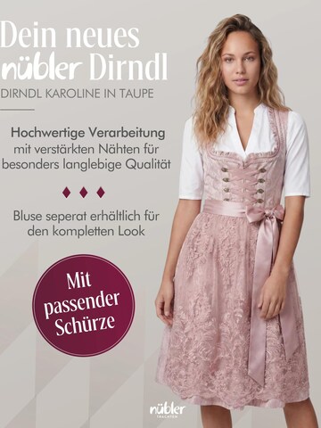 Trachtenhof Nübler Dirndl 'Dirndl mini Karoline'‌‌‌‌ in Beige