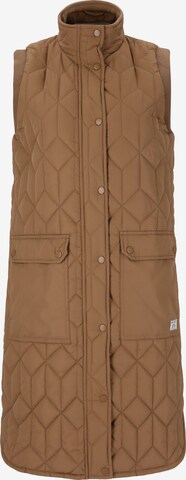 Weather Report Sports Vest 'Beah' in Brown: front