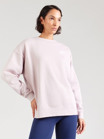 PUMA - Sweatshirt de desporto 'ESS No. 1' em rosa: frente