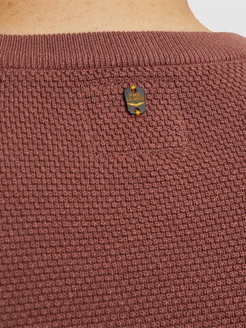 PME Legend Tröja 'Pullover with waffle texture' i brun