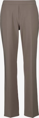 Regular Pantalon à plis MADELEINE en marron : devant