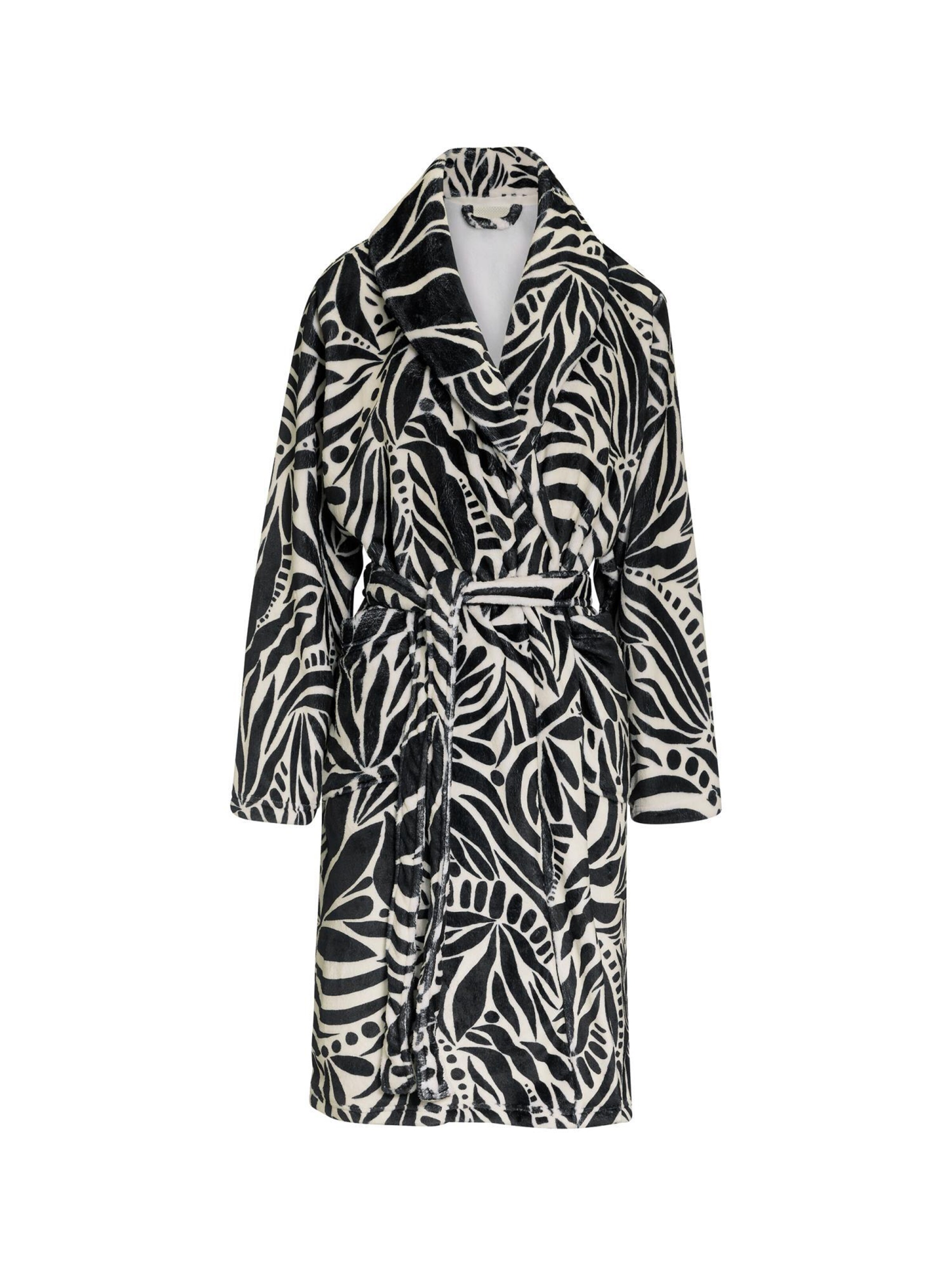 ESSENZA Bademantel 'Steff Allora' in Schwarz: Vorderseite