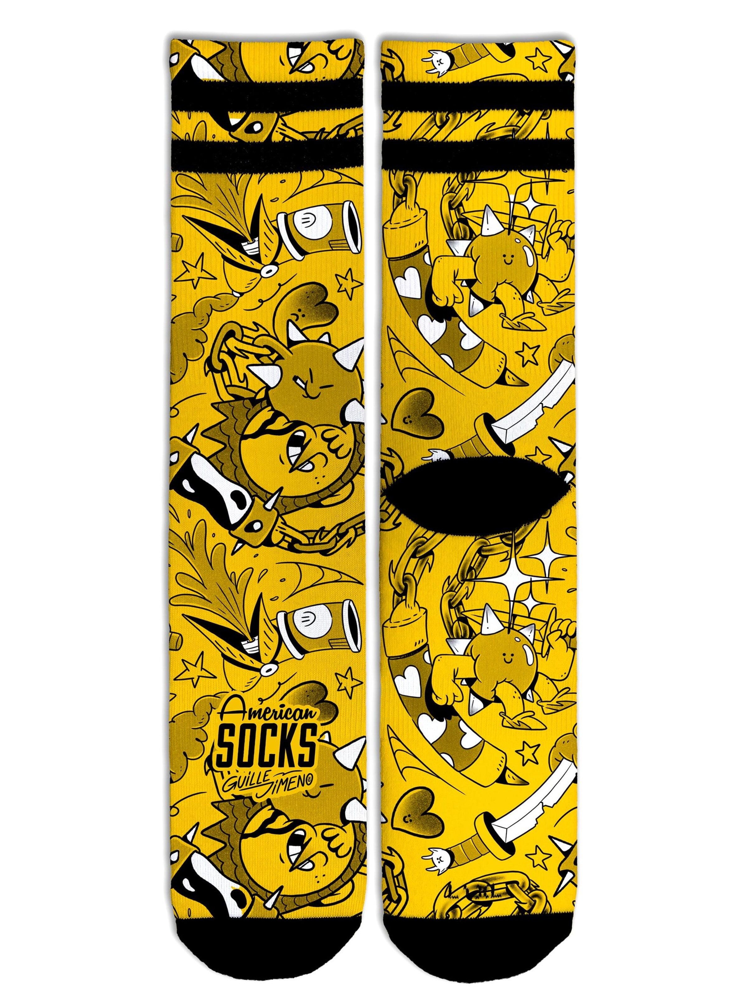 American Socks - Calcetines 'Misfire' en amarillo