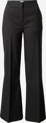 UNITED COLORS OF BENETTON Zvonový Kalhoty s puky – černá: přední strana