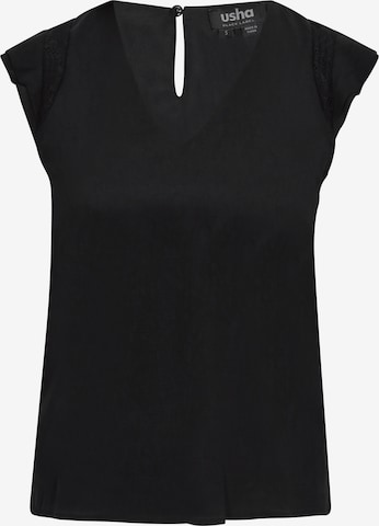 Chemisier 'Fashion Look' usha BLACK LABEL en noir : devant