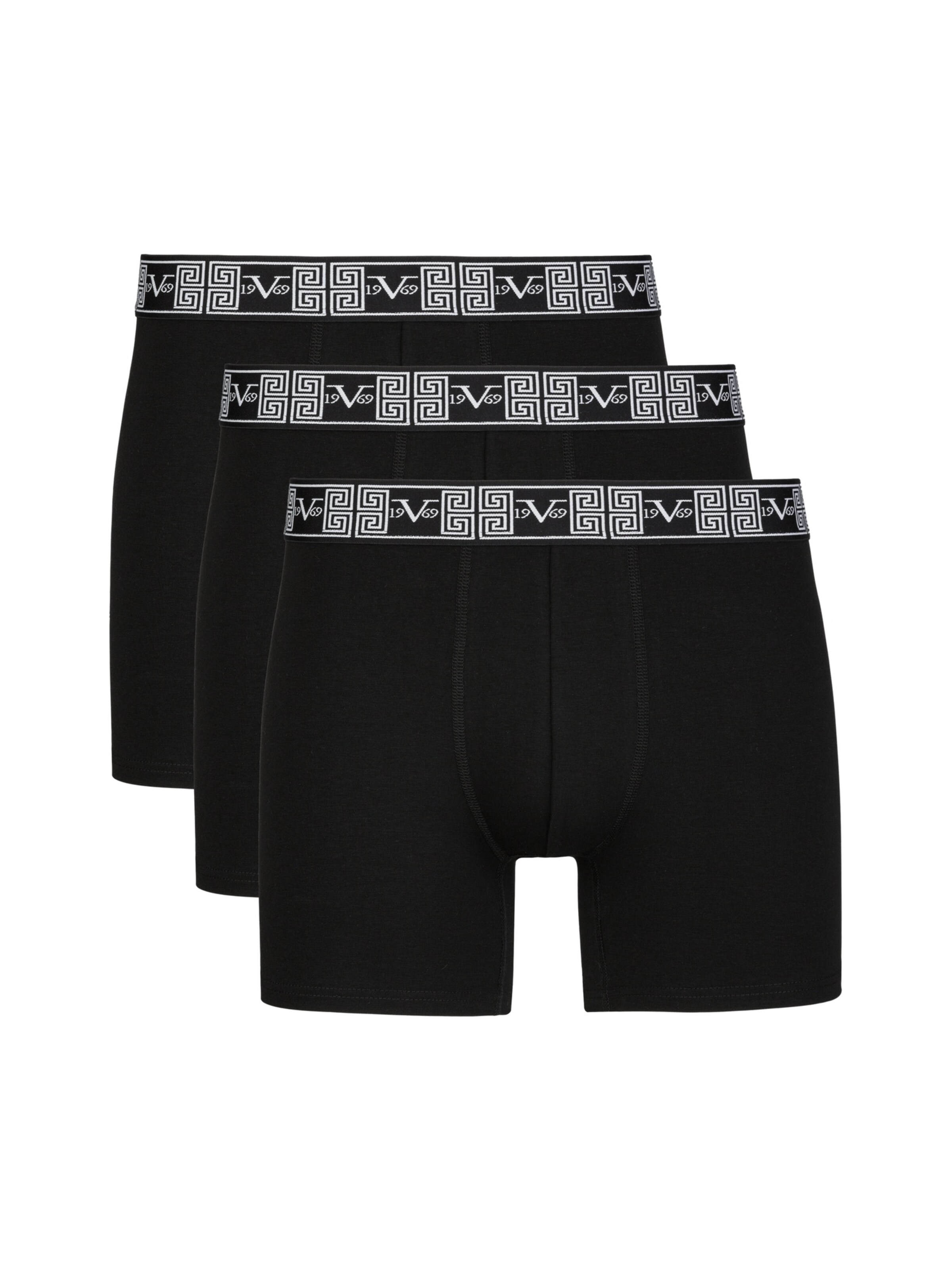 Boxers 19V69 ITALIA en noir : devant